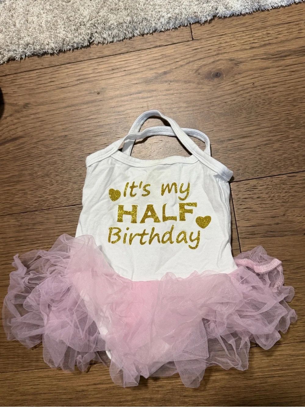 Kieri Sui It's My Half Birthday Tutu Cross Back Dress Baby Girl 6 Months